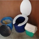 Dry toilet-adds mix of lime or ash and soil (photo from SARAR)
