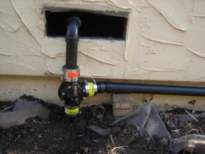3-way valve creates irrigation zones